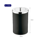 Lixeira 08 Litros Com Tampa De Pegar E  Aro Interno Preta 20x