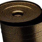 Lixeira 10 Litros Ouro Velho Aço Galvanizado Com Tampa