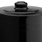 Lixeira 10 Litros Preta Aço Galvanizado E Tampa De Alumínio