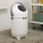 Lixeira 10L Plástico Alça Branca Anti Odor para Fraldas Oikos