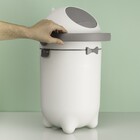 Lixeira 10L Plástico Alça Branca Anti Odor para Fraldas Oikos