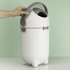 Lixeira 10L Plástico Alça Branca Anti Odor para Fraldas Oikos