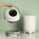 Lixeira 10L Plástico Alça Branca Anti Odor para Fraldas Oikos