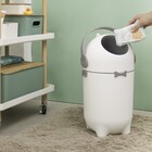 Lixeira 10L Plástico Alça Branca Anti Odor para Fraldas Oikos