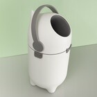 Lixeira 10L Plástico Alça Branca Anti Odor para Fraldas Oikos