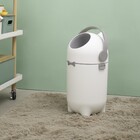 Lixeira 10L Plástico Alça Branca Anti Odor para Fraldas Oikos