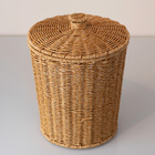 Lixeira 10L Plástico Manual Marrom Rattan Oikos