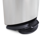 Lixeira 10L Plástico Pedal Inox e Preto Arqplast