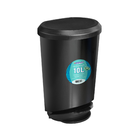 Lixeira 10L Plástico Pedal Preto Arqplast