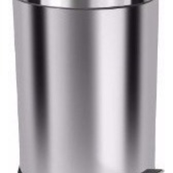 Lixeira 12 Litros Com Pedal Aço Inox Cesto Interno Removível