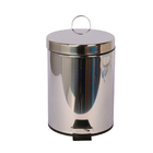 Lixeira 12L Aço Inox Pedal Cinza e Preto Essential Casablanca