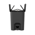 Lixeira 12L Plástico Pedal Preta Borboleta Coza