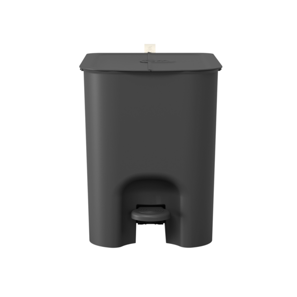 Lixeira 12L Plástico Pedal Preta Borboleta Coza