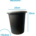 Lixeira 13 Litros  Para Banheiro Cozinha Escritório Plástico