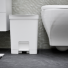 Lixeira 14L Plástico Pedal Branco Nitron