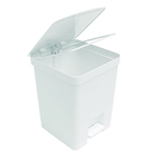 Lixeira 14L Plástico Pedal Branco Nitron