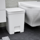 Lixeira 14L Plástico Pedal Branco Nitron