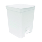 Lixeira 14L Plástico Pedal Branco Nitron