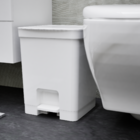 Lixeira 14L Plástico Pedal Branco Nitron