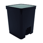 Lixeira 14L Plástico Pedal Preto Nitron
