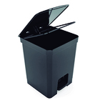 Lixeira 14L Plástico Pedal Preto Nitron