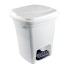 Lixeira 15 Litros Com Pedal Branca Plasvale 12918300