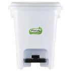 Lixeira 15 Litros Com Pedal Branca Plasvale 12918300