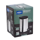 Lixeira 15L Aço Inox Pedal Tampa Preta Brinox