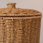 Lixeira 15L Plástico Manual Marrom Rattan Oikos