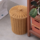 Lixeira 15L Plástico Manual Marrom Rattan Oikos