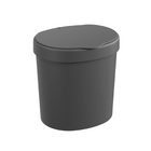 Lixeira 2,5L Plástico Manual Cinza Chumbo Coza