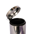 Lixeira 20L Aço Inox Pedal Cinza e Preto Essential Casablanca