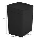 Lixeira 2 5 Litros Para Pia Cozinha Banheiro - Preto