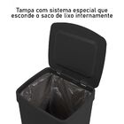 Lixeira 2 5 Litros Para Pia Cozinha Banheiro - Preto