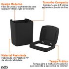 Lixeira 2 5 Litros Para Pia Cozinha Banheiro - Preto