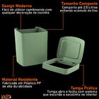 Lixeira 2 5 Litros Para Pia Cozinha Banheiro - Verde Claro