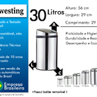 Lixeira 30 Litros Automática Inox Com Sensor Westing Inox