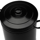 Lixeira 30 Litros Preta Lata De Lixo Com Tampa E Alças