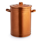 Lixeira 30 Litros Rose Gold Lata De Lixo Com Tampa Cobre