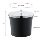 Lixeira 3 Litros Forma Inox Preta Tampa Aço Inox Marca Forma