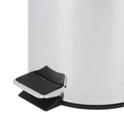 Lixeira 3L Aço Inox Pedal Cinza e Preto Essential Casablanca