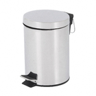 Lixeira 3L Aço Inox Pedal Cinza e Preto Essential Casablanca