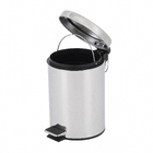 Lixeira 3L Aço Inox Pedal Cinza e Preto Essential Casablanca