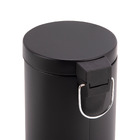 Lixeira 3L Ao Pedal Preta Urban Sensea