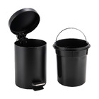 Lixeira 3L Ao Pedal Preta Urban Sensea