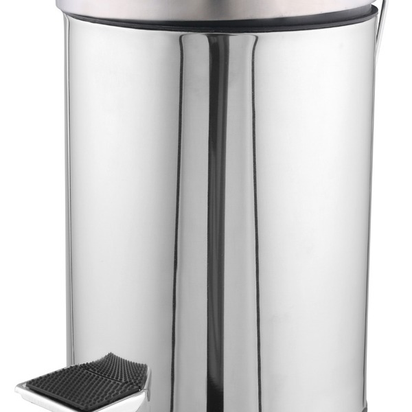 Secchio Per Rifiuti Inox Mediclinics Con Pedale – 3 Litri, Tonda, Brillante, Per Bagni Pubblici E Uffici | Facile Da Trasportare - 3