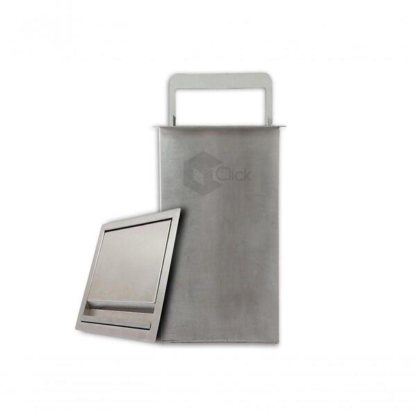 Lixeira 4l Em Aco Inox De Embutir Com Acabamento Escovado