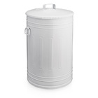 Lixeira 50 Litros Branca Lata De Lixo Americana Branca