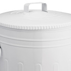 Lixeira 50 Litros Branca Lata De Lixo Americana Branca