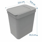 Lixeira 5 L Com Tampa E Espaço Para Guardar Sacolas Soprano C